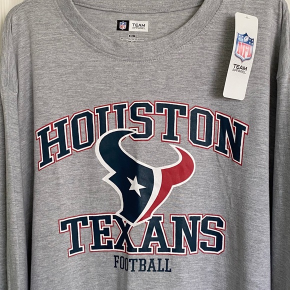 NFL Team Apparel Houston Texans Long Sleeve Shirt / T-Shirt Size 2XLT - Picture 1 of 10